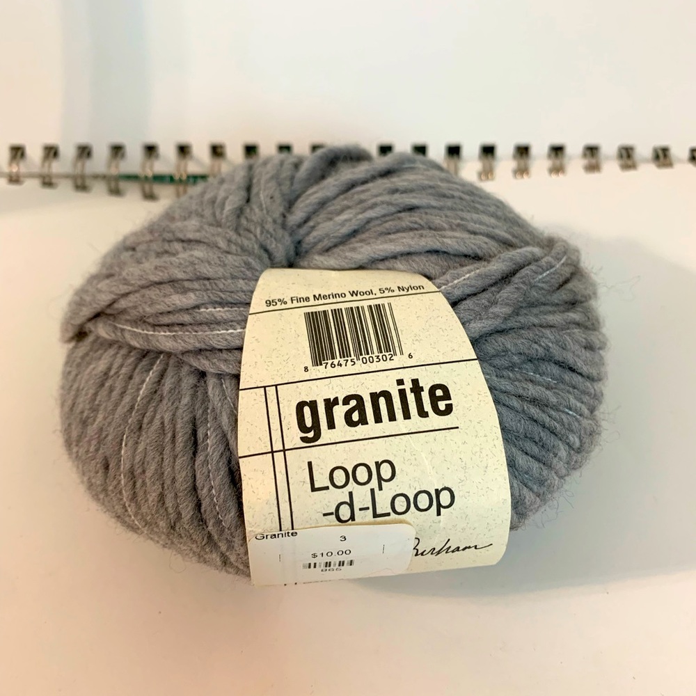 New Lot of 10 Loop-d-Loop Merino Nylon Yarn in Granite